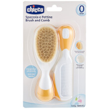 Chicco Pincel e Pente Laranja 2 unidades