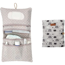 Diaper Bag Organizer And Cosmetic Bag 2in1 - Small Diaper Bag For On The Go Mom's Diapers Cream Wipes Baby Organizer (Fox)