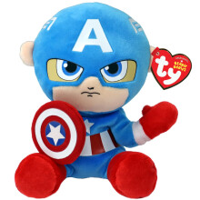 TY Beanie Babies Captain America (Weich) - 6"