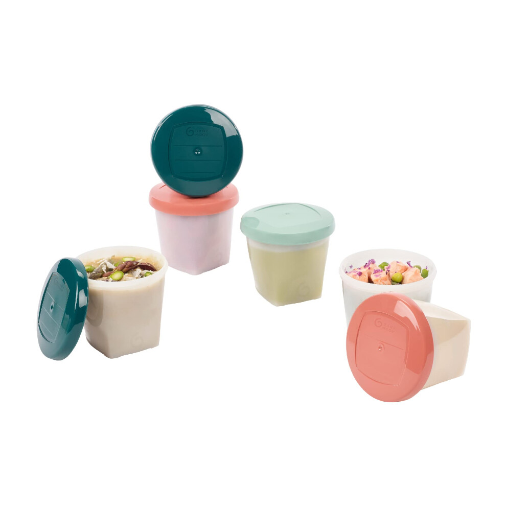 biosourced BABYBOLS - 6 x 250ml food storage tubs