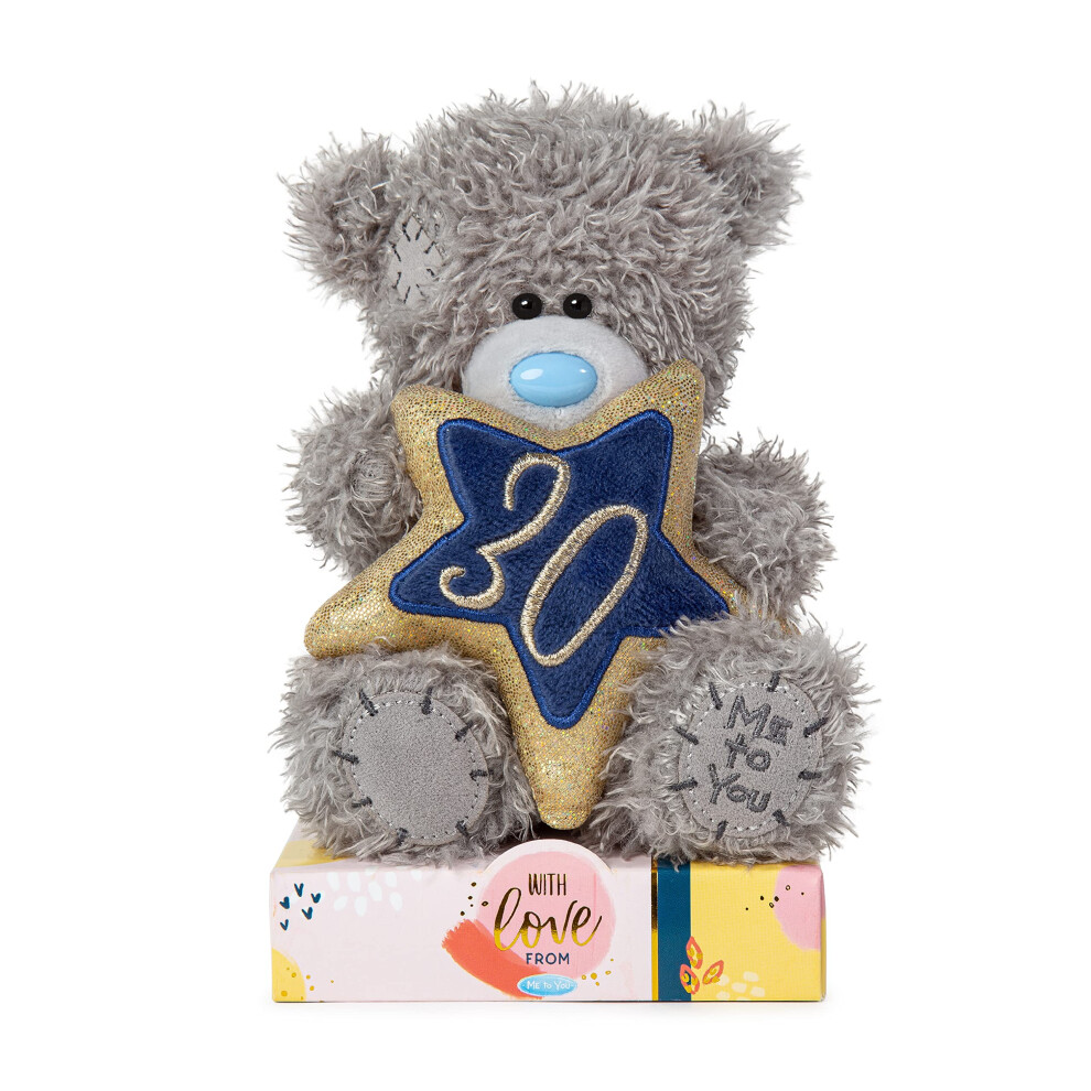 New Me To You Bear Ap701116 Me To You Me To You Tatty Teddy 30Th Birthday Holding A 30 Star-Official Collection, One Size
