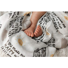 You are My Sunshine Baby Muslin Square - 100% Bamboo - 60cm Square - Super Soft Fabric