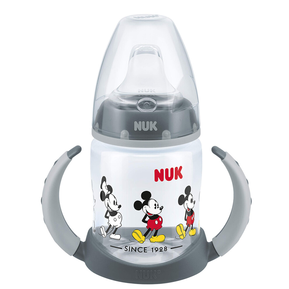 Disney First Choice+ Bottle | 6-18 Months | Silicone Nipple | Anti-Colic Valve | BPA Free | 150ml | Mickey Mouse