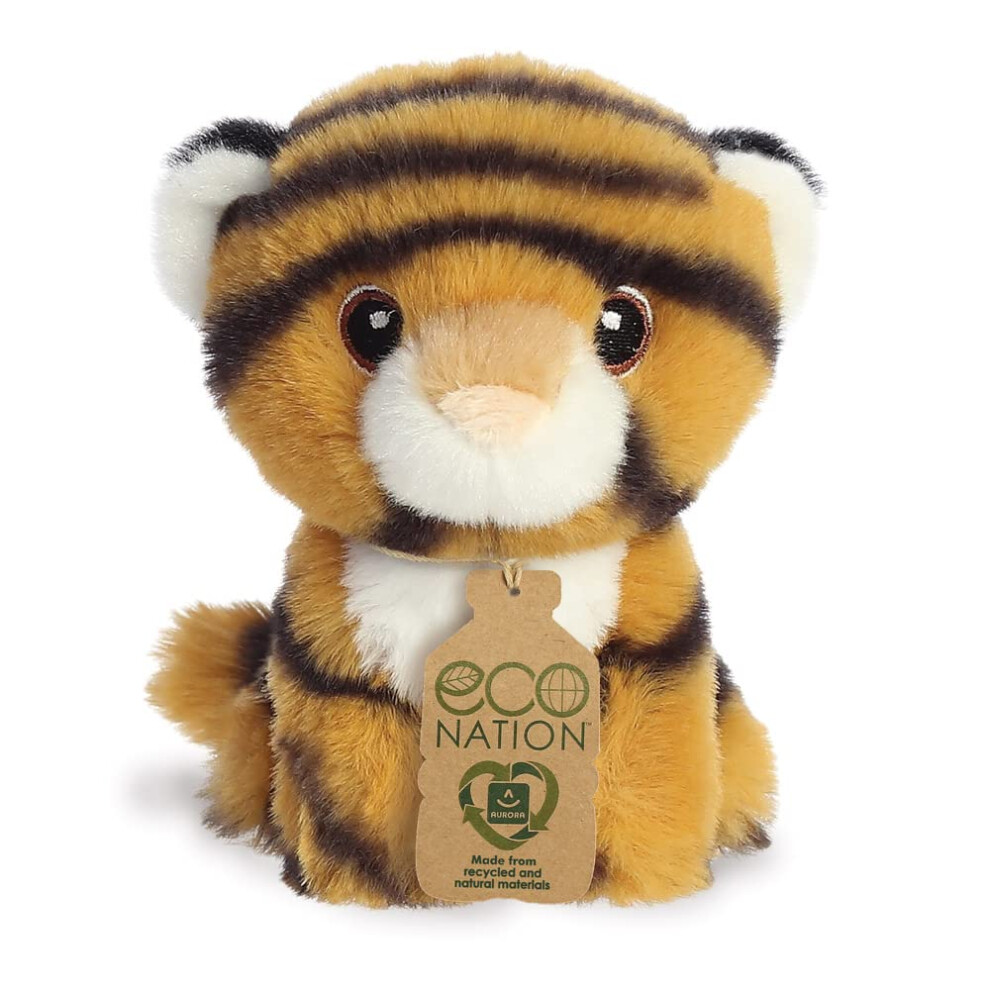 Aurora, 35066, Eco Nation Mini Tiger, 5In, Soft Toy, Multi-Coloured