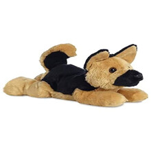 Aurora, 31536, Flopsies German Shepard Dog, 12In, Soft Toy, Brown - Plush Soft Toy