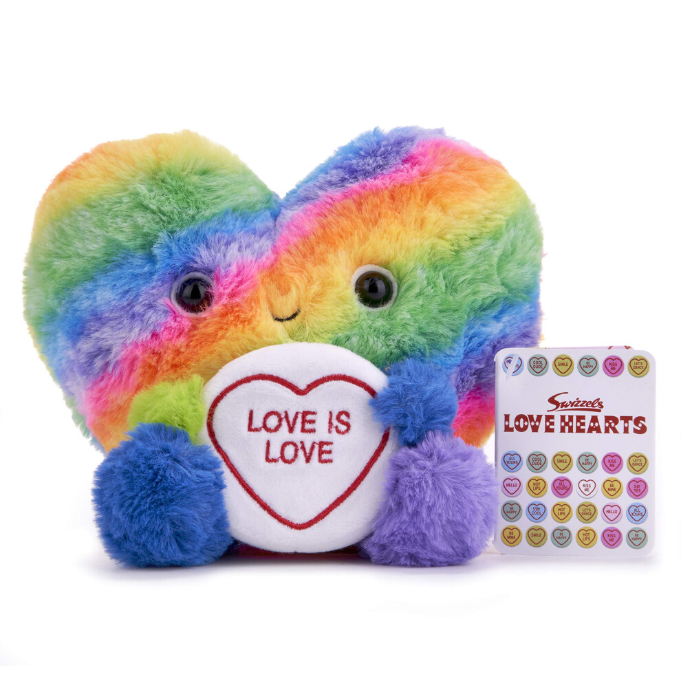 Posh Paws Swizzels Love Hearts Arty The Big Hearty 'Love Is Love' Soft Toy 18Cm (7 Inches), 37513
