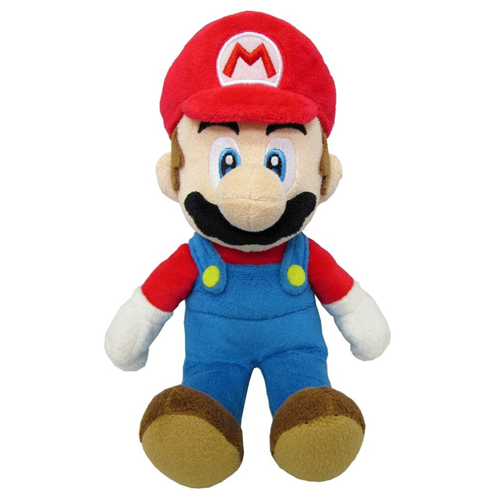 Bros GMSM6P-01MARIO Super Mario Brothers Officially Licensed Sanei Plush, Red, 24cm