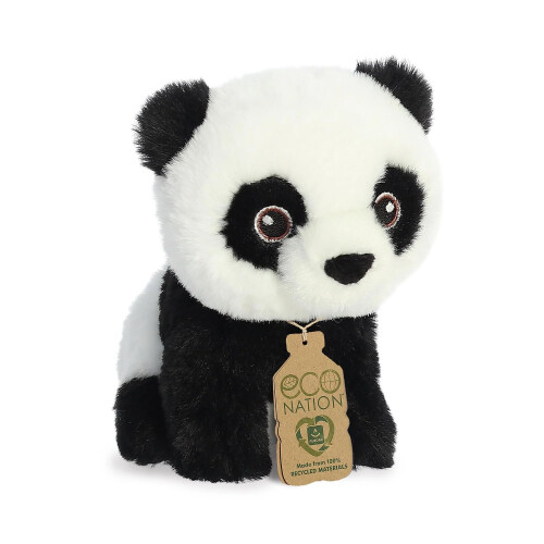 Aurora World AURORA, 35070, Eco Nation Mini Panda, 5In, Μαλακό παιχνίδι, Μαύρο & Άσπρο 1