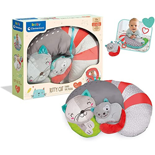 Clementoni 17278 Kitty-Cat Tummy Pillow, Multi-Colour