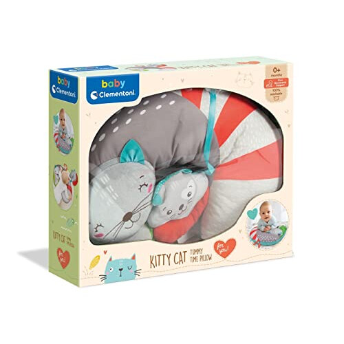 Clementoni 17278 Kitty-Cat Tummy Pillow, Multi-Colour 1