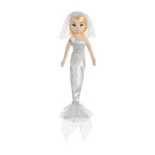 Aurora, 33249, Sea Shimmer Mermaid Bride, 18In, Soft Toy, Silver, Multi-Colour