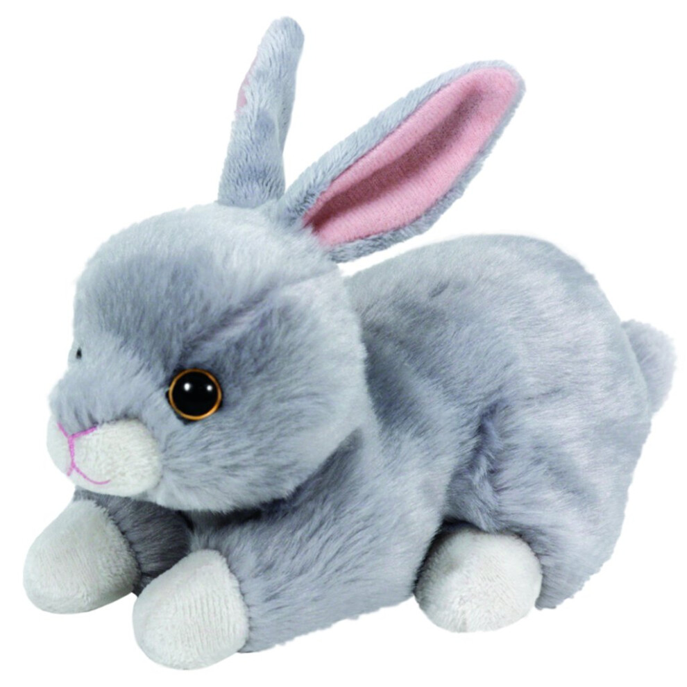 Carletto Ty 41700 - Nibbler Beanie Babies, Easter limited bunny, 15 cm, grey