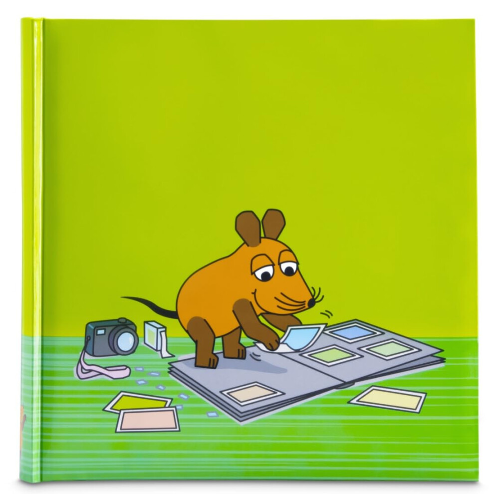 Jumbo Photo Album "DieMaus" 30 x 30 cm (Photo Book with 80 White Pages, Album for 320 Photos to Design Yourself and Glue, Sendung mit der Maus, for