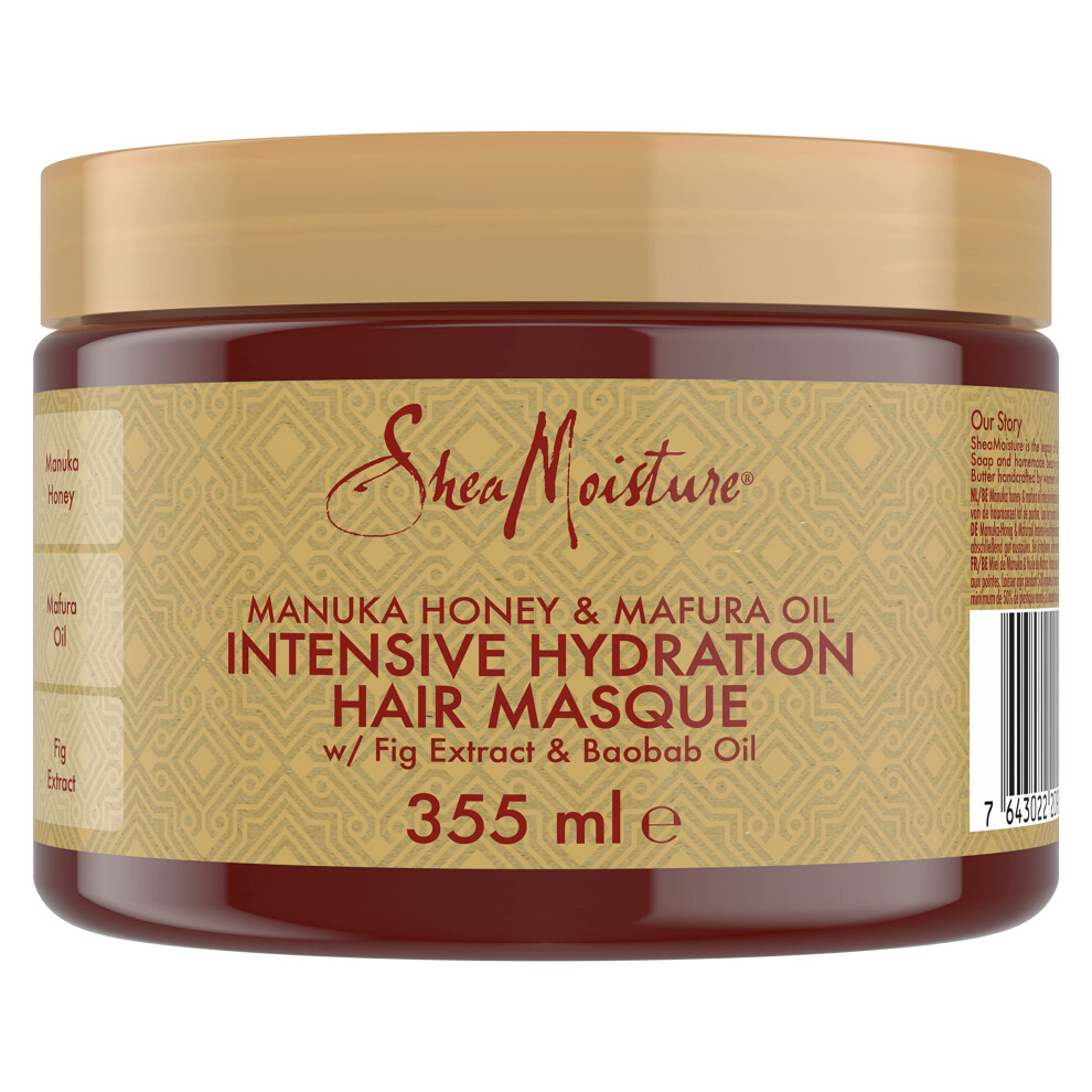 SheaMoisture Manuka Honey & Mafura Oil Intensive Hydration Hair Mask sulphate and silicone free hair mask for dry hair for dry, damaged hair 355 ml