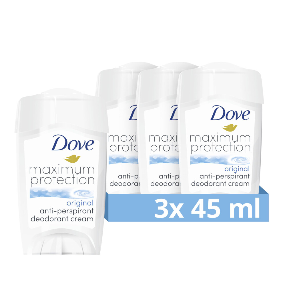 Maximum Protection Original Clean Anti-perspirant Cream Stick with Â¼ moisturising cream our most effective deodorant 3x 45 ml