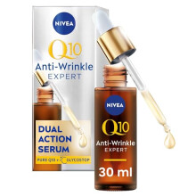 NIVEA Q10 Anti-Wrinkle Expert Dual Action Serum (30ml) - Pure Q10, Glycostop, Reduces and Prevents Wrinkles in 2 Weeks (Clinically Proven)