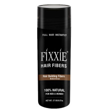FIXXIE Hair Fibers MEDIUM BROWN fr dnner werdendes Haar, 27,5 g Flasche, Haarfaser-Concealer gegen Haarausfall fr Mnner und Frauen. Natrlich dic