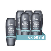 Dove Men+Care Men+Care Classic Antiperspirant Roll On deodorant for men with long-lasting fragrance for 48h protection and comfort 6x 50 ml