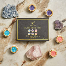 - Crystal Bath Bombs Luxury Gift Set | Relaxation Beauty Pamper Self Care Birthday Gifts for Women Mum Her Him Anniversary | 6x50g Vegan Organic