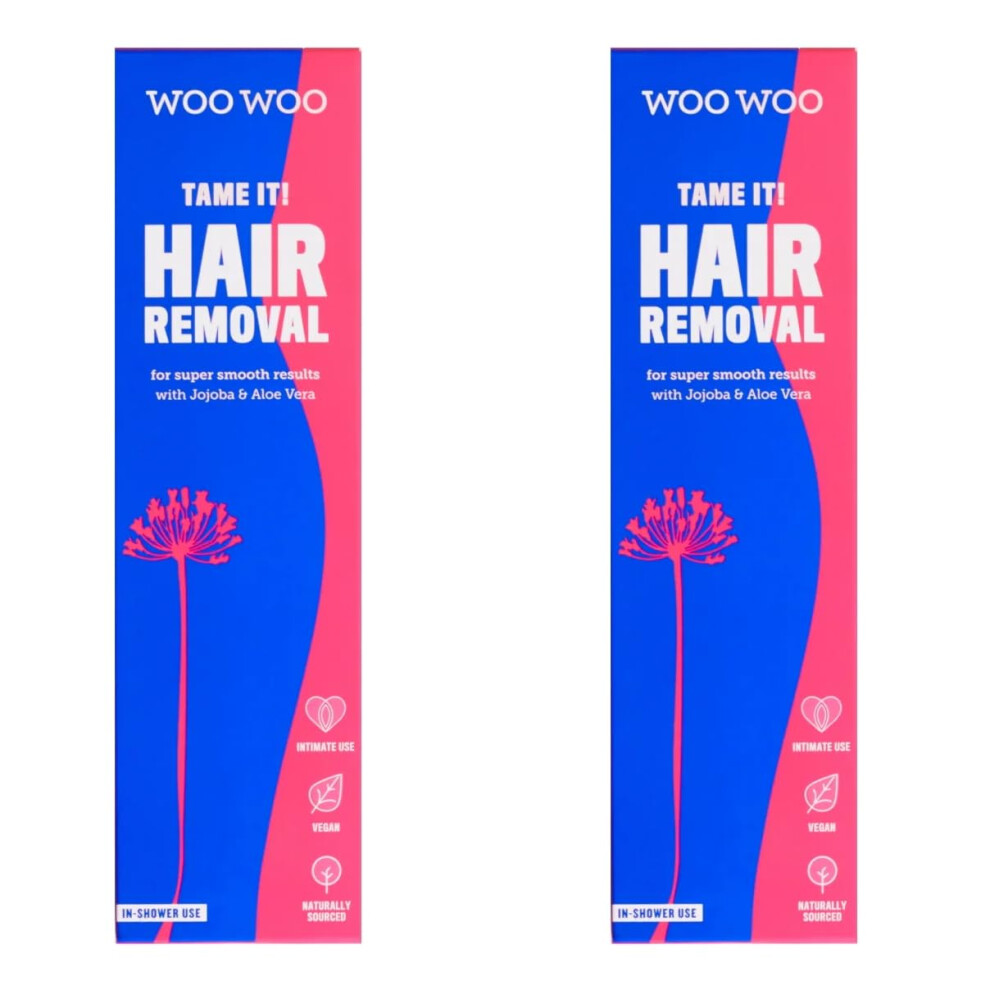 Woowoo Cream Tame It! Natural Intimate Hair Removal 50 Ml (Pack Of 2)