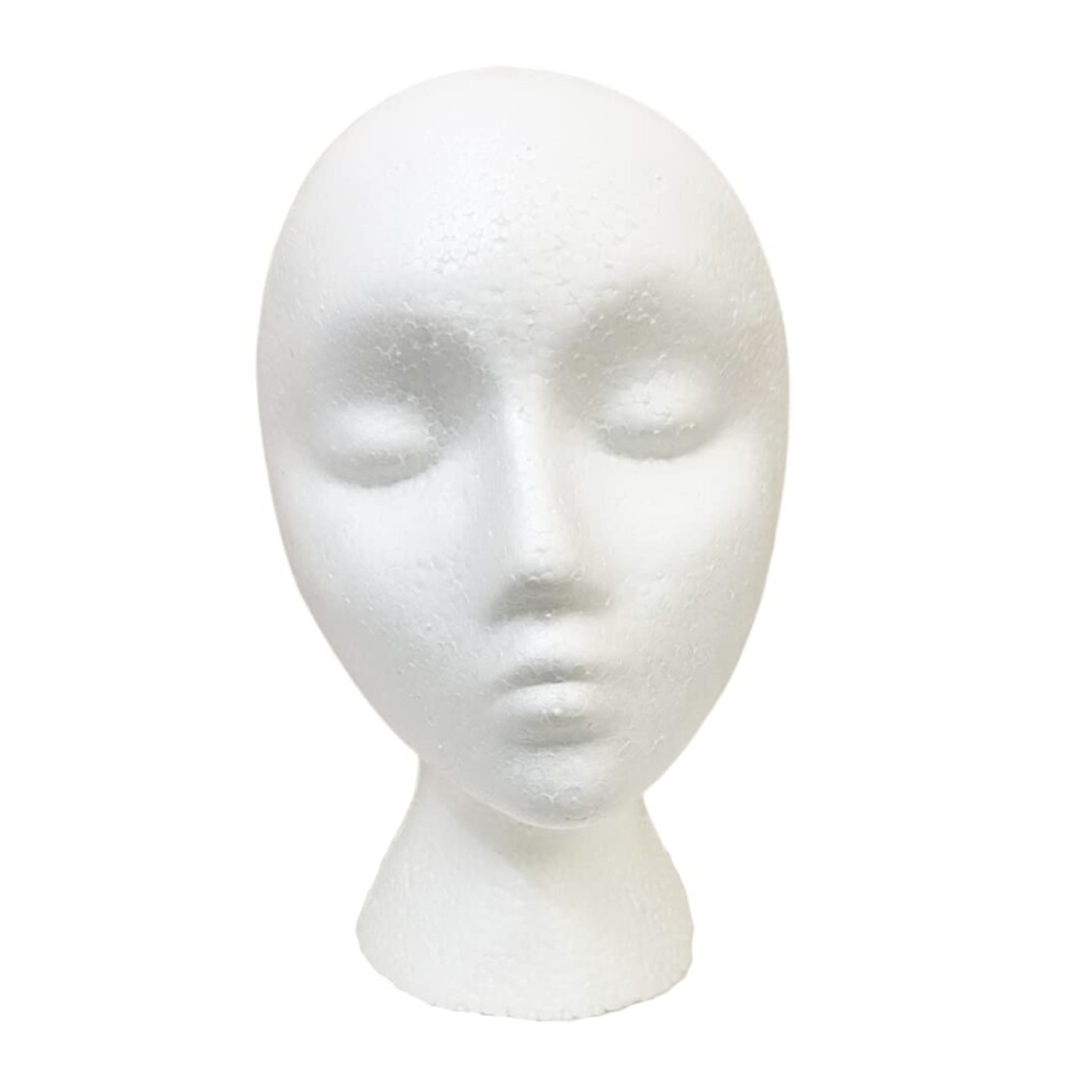 Ican London Unisex White Ican Foam Wig Head ,Female Mannequin Wig Holder Stand Small