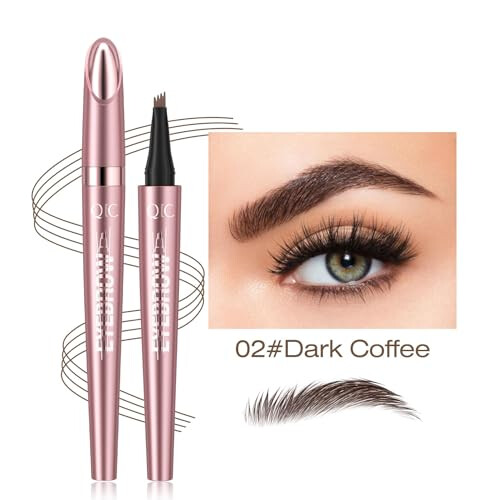 2024 New Magic Eyebrow Pencil with 4 Micro Fork Tip Long lasting Waterproof Eyebrow Pen and Smudgeproof Brow Pen Creates Natural Looking Defined on OnBuy