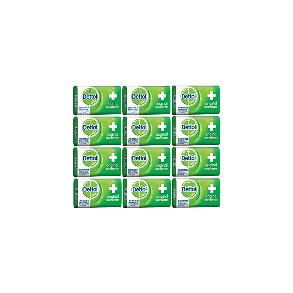 12 x 65g Dettol Original Antibacterial Personal Protect Soap Bars