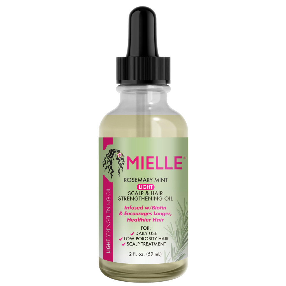 Mielle Rosemary Mint Light Scalp & Hair Strengthening Oil, 2 Ounce