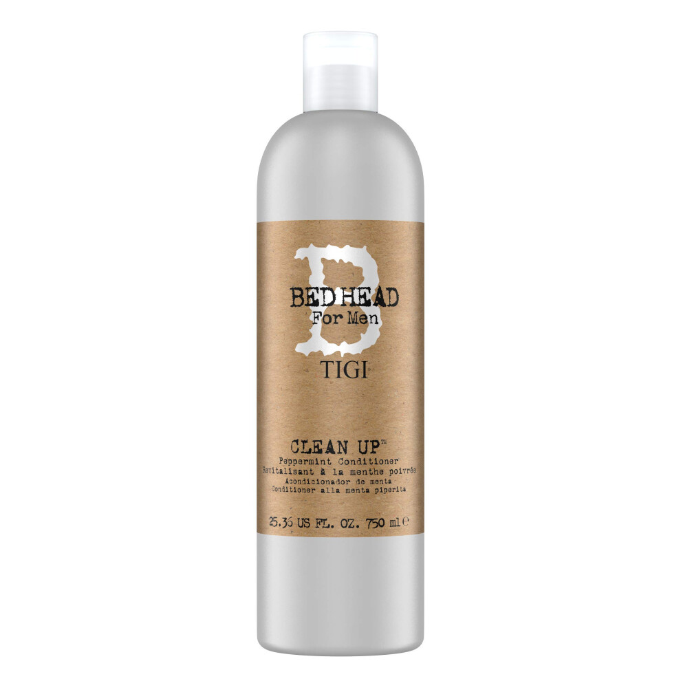 Bed Head for Men by TIGI - Clean Up Mens Daily Conditioner - Ideal for Normal Hair - 750 ml