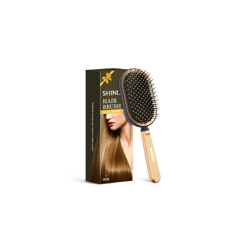 Shinlea Large Paddle Hair Brush,Detangle Hairbrush For Men Women Kids,Curly Hair Brush For Detangling,Blowdrying And Straightening,Reducing Tangle & Hair