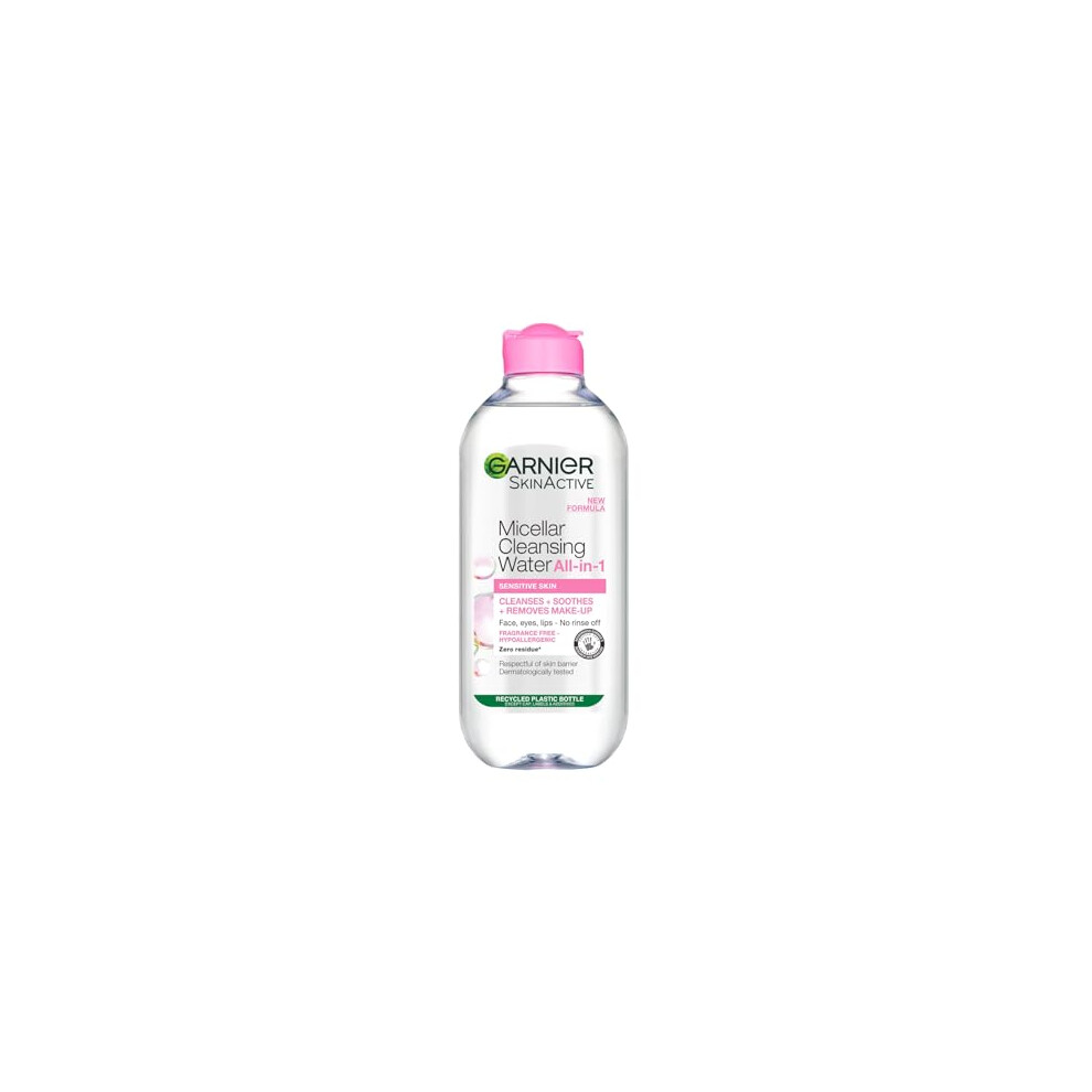 Micellar Cleansing Water, Gentle face Cleanser & Makeup Remover, Fragrance-Free, Vegan Formula, Suitable For All Skin Types, Even Sensitive, Skin