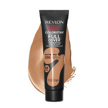 ColorStay Full Cover Longwear Matte Foundation, Heat & Sweat Resistant Lightweight Face Makeup, Natural Tan (330), 30ml