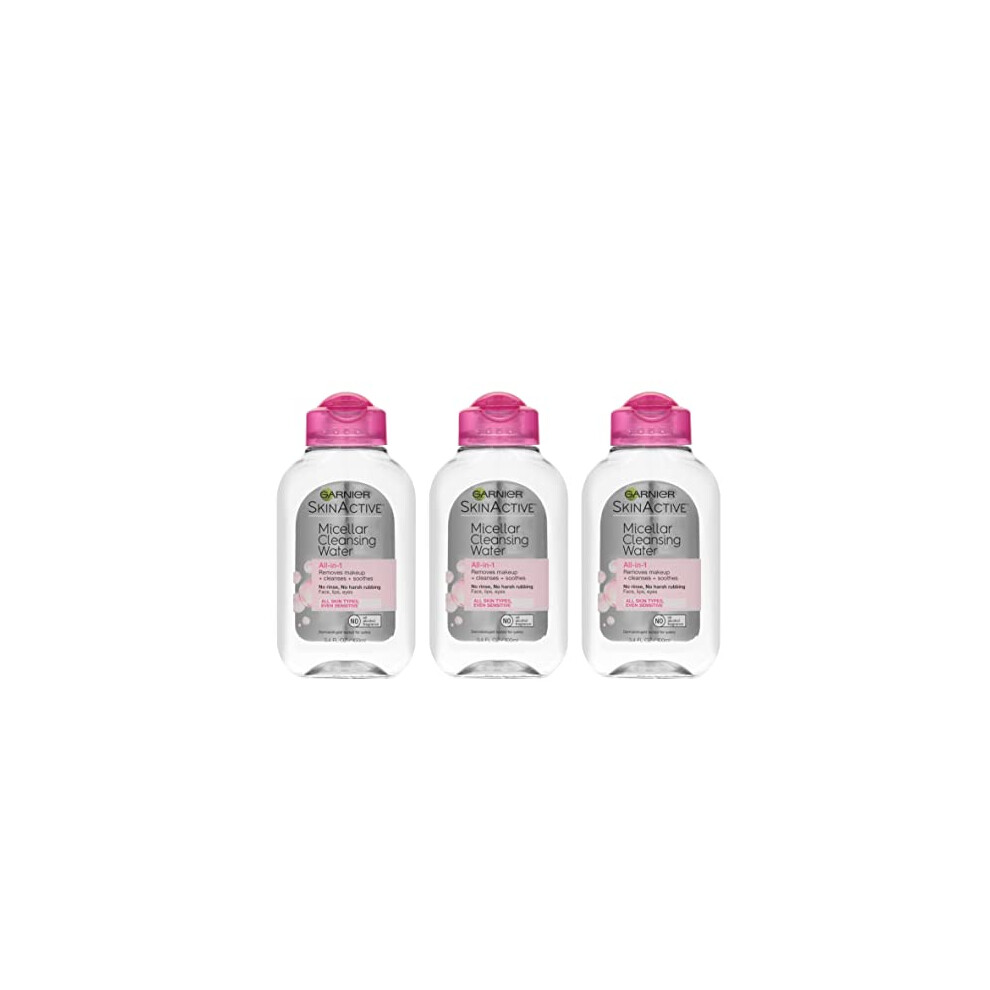 SkinActive Micellar Cleansing Water, For All Skin Types, 3.4 fl; oz., 3 Count