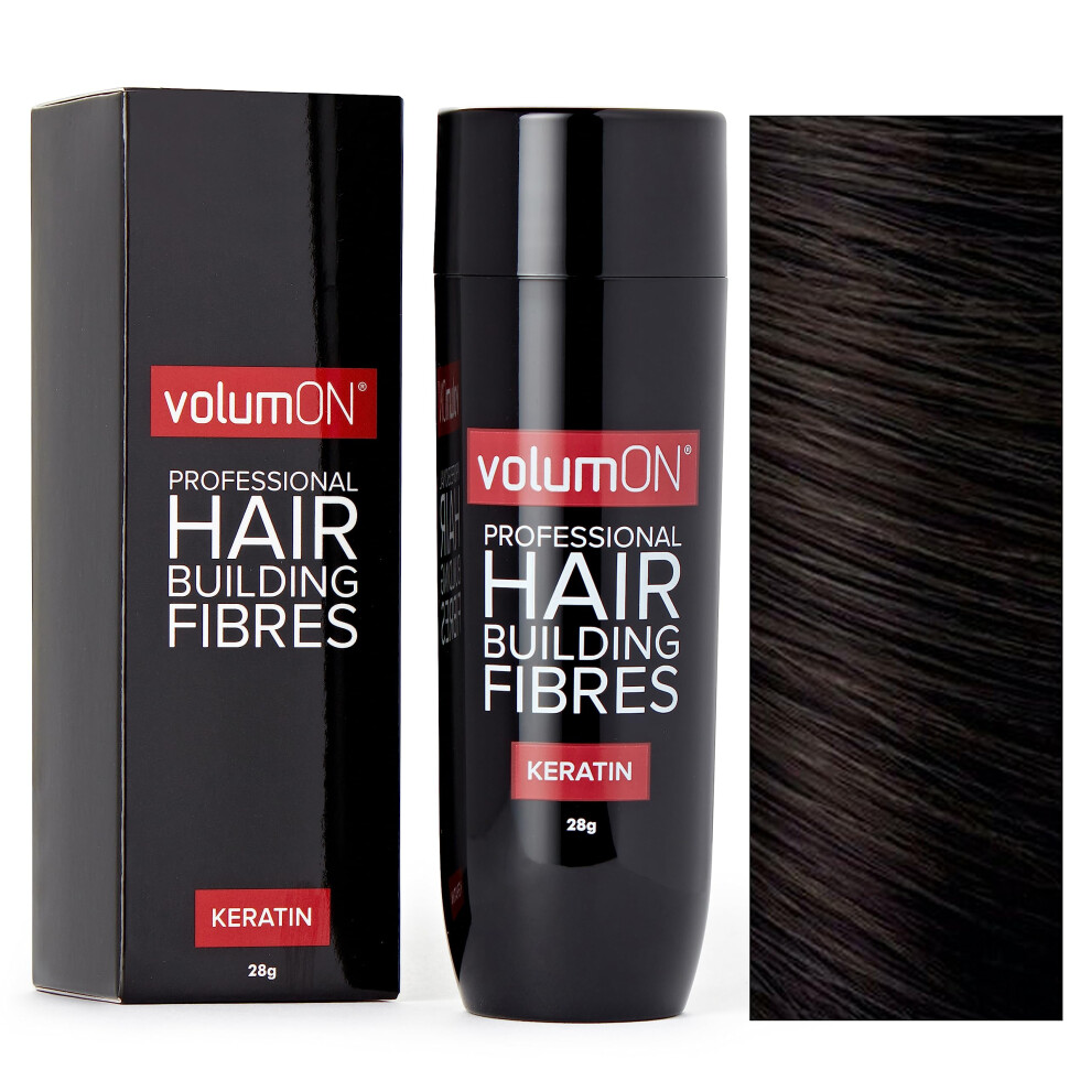 Volumon Dark/Brown Professional Hair Building Fibres- Hair Loss Concealer- Keratin- 28G- Get Upto 30 Uses