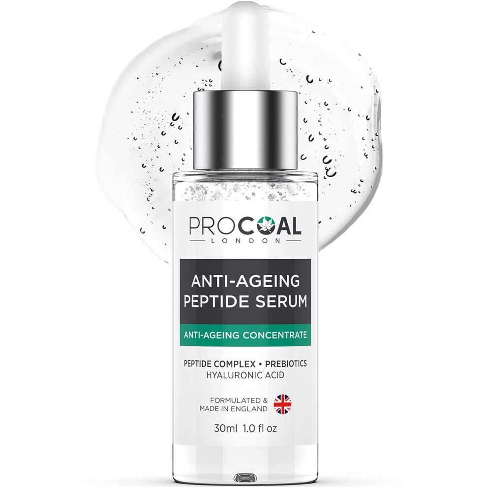 Argireline Serum, Peptide & Hyaluronic Acid Serum 30ml by Procoal - Face Serum With Acetyl Hexapeptide-8, 100% Recyclable Packaging, Vegan, Made in UK