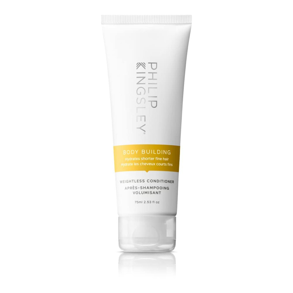 Body-Building Weightless Conditioner Volumizing for Fine Limp Flat Flyaway Short Hair Thickener Hydrates Adds Volume Lifts and Shine, 75ml