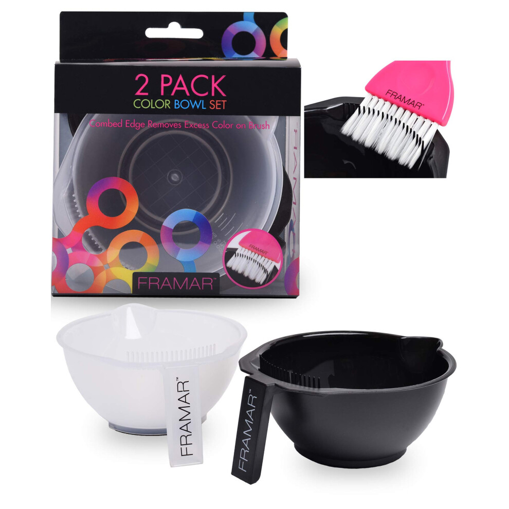 Framar Hair Dye Bowl Set Â Tint Bowl For Hair Colour, Bleach Hair Die, Hair Bleach Kit, Highlights Hair Dye Kit, Hair Mixing Bowl For Hair Salon, Hair