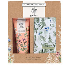 Heathcote & Ivory In The Garden Gardening Gloves Set & Shea Butter Hand Cream FG9618 - Vegan Hand Care Gift Set for Women
