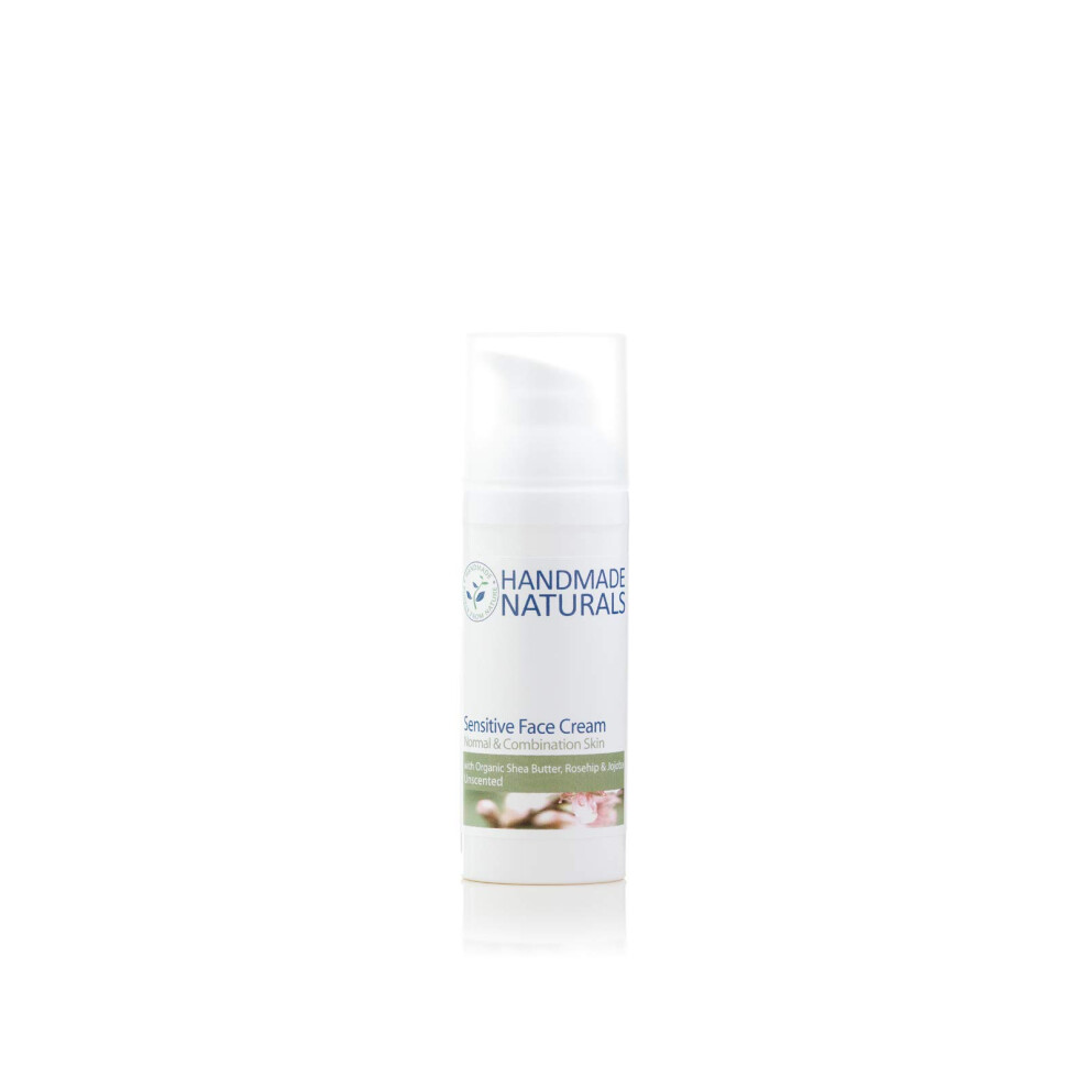 Handmade Naturals Cream/Peach Sensitive Face With Organic Shea Butter, Rosehip, Jojoba & Kernel, 50 Ml