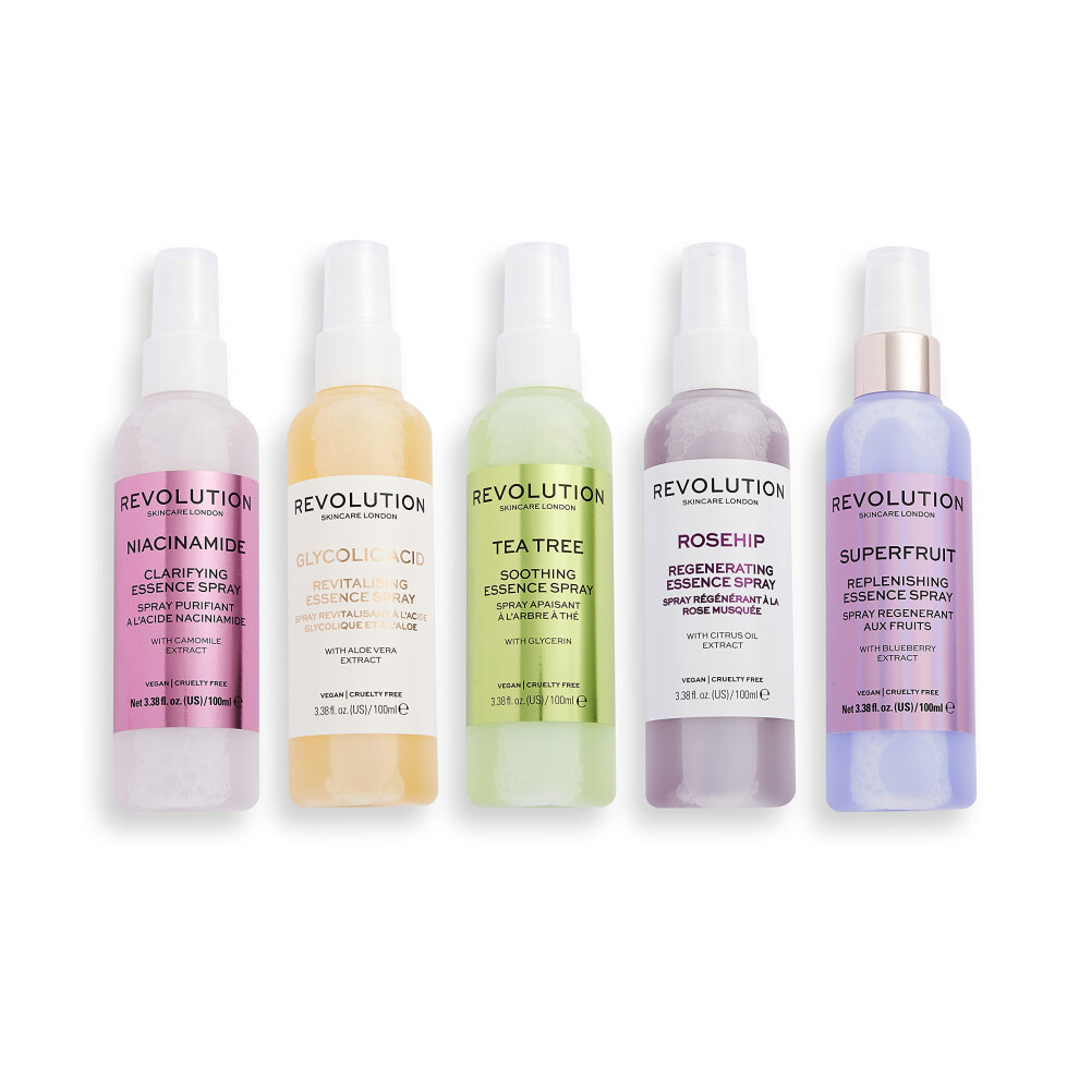 Revolution Skincare London, Spritz Like You Mean It, Essence Spray Collection, 5x100ml