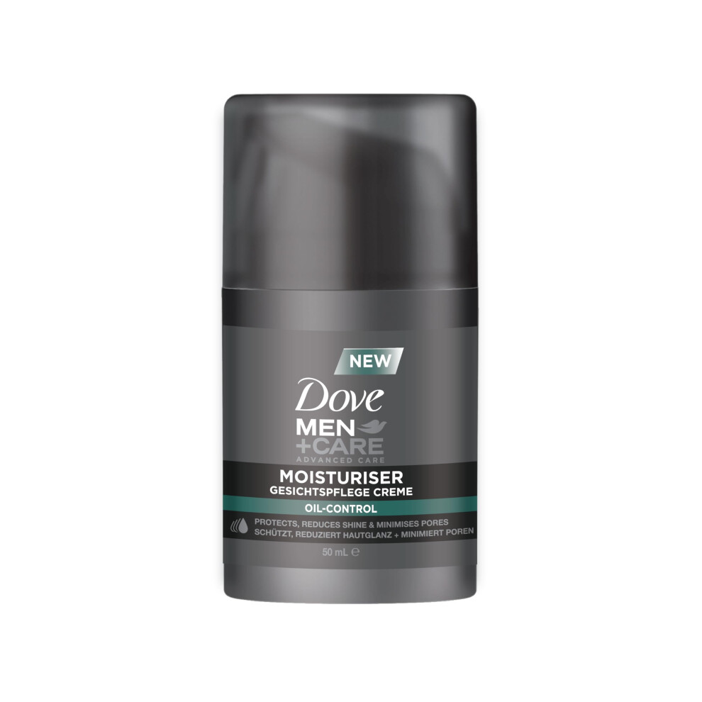 MEN + CARE Moisturiser Oil Control - Face Care Cream - Protects, Reduces Skin Shine & Minimises Pores Without Greasing, 1 x 50 ml