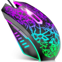 VersionTech Gaming Mouse, 4 DPI Settings Up to 3600 DPI, Light Up RGB Ergonomic Optical Gaming Mice for Laptop/mac, Computer Wired USB Mouse, 7 Colors