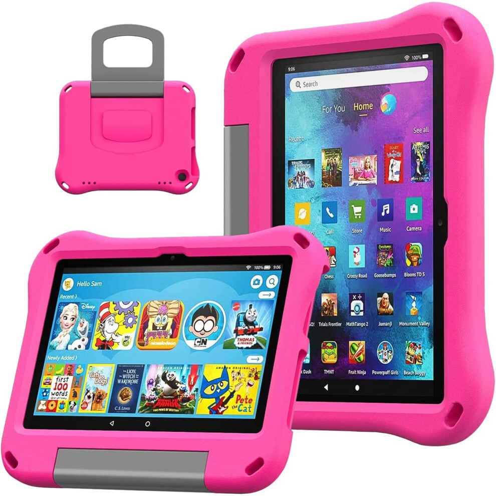 Fire HD 8 Tablet Case,(10th/12th Gen, 2020/2022 Release),Lightweight Shockproof Kid-Proof Cover with Stand Kids Case for Fire HD 8 Tablet & Fire HD 8