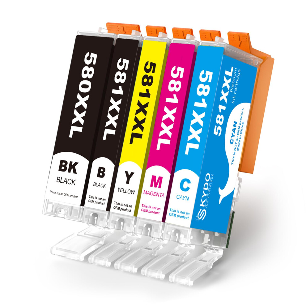 580 & 581 Xxl Ink Cartridges Compatible For Canon Pgi-580Xxl Cli-581Xxl Pixma Ts705 Ts8150 Ts9150 Ts6350 Ts6250 Ts8250 Tr8550 Tr7550 Ts8151 Ts8251 794304403338