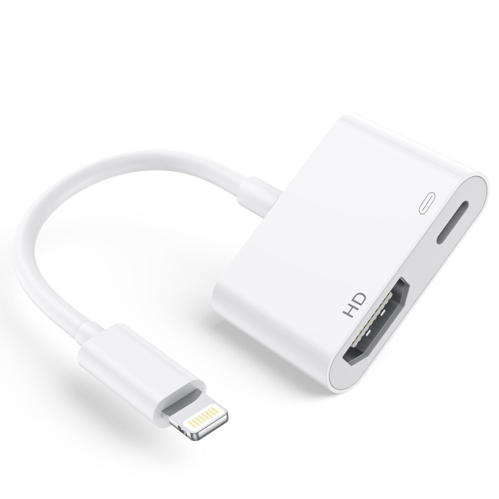 Beamingnet Hdmi Adapter For Iphone And Ipad To Tv, 【Apple Mfi Certified】 Lightning To Hdmi Adapter 1080P Lightning Digital Av Adapter Sync Screen Hdmi Cable