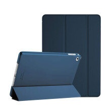 Smart Case for iPad Air 2 2014 A1566 A1567, Ultra Slim Lightweight Stand with Translucent Frosted Back Cover -Navy