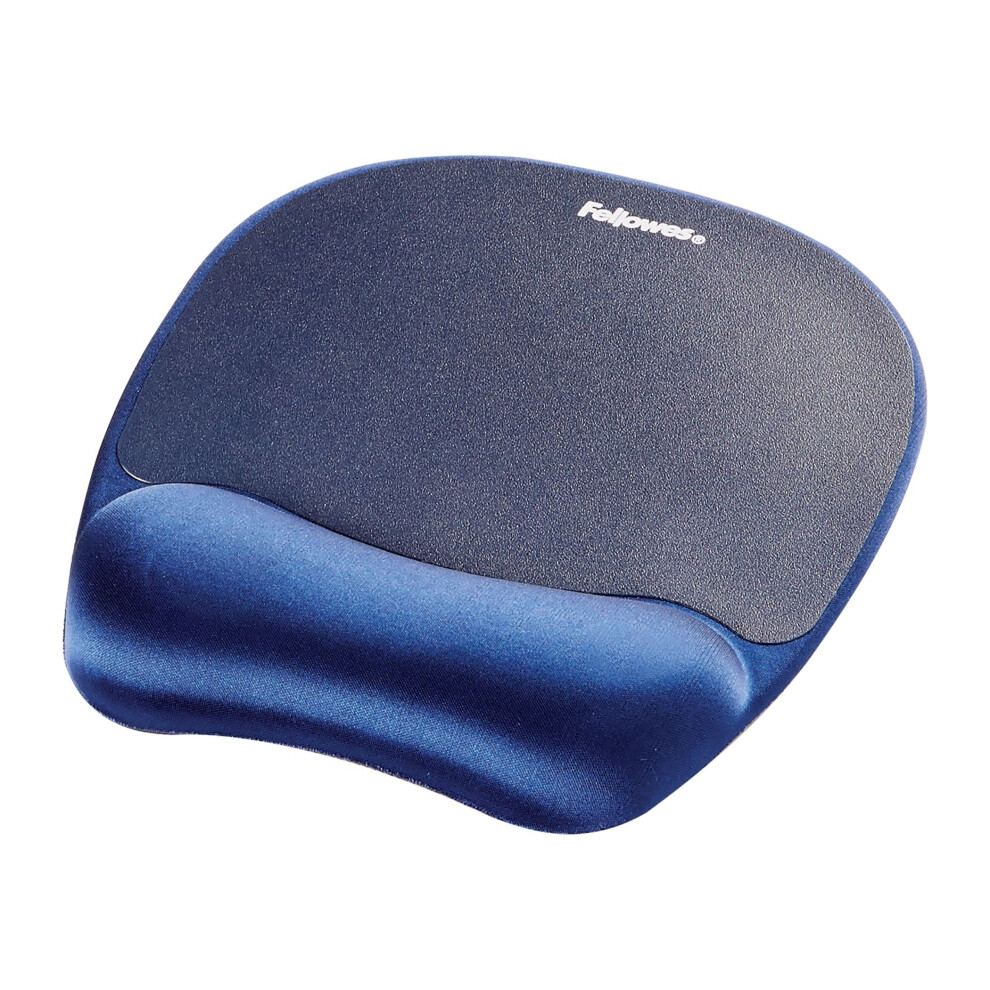 Memory Foam Mouse Mat with Wrist Support - Ergonomic Mouse Pad for Computer Laptop - Sapphire