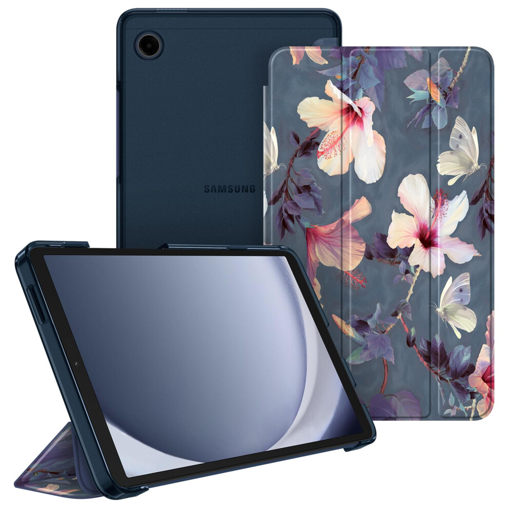 Case for Samsung Galaxy Tab A9 8.7 Inch 2023, Ultra Thin Protective Case with Translucent Back Cover for Tablet A9 8.7 SM-X110/X115/X117, Blooming