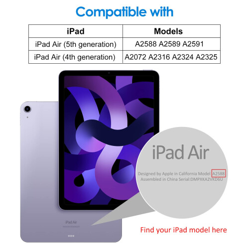 Protetor de tela JETECH para iPad Air 5/4 (10,9 polegadas 2022/2020 Modelo 5   /4    gera      o) Filme de vidro temperado 2-pacote 1