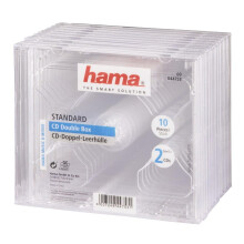Standardi kaksois-CD-kotelo - HAMA - 10 kappaletta - Läpinäkyvä